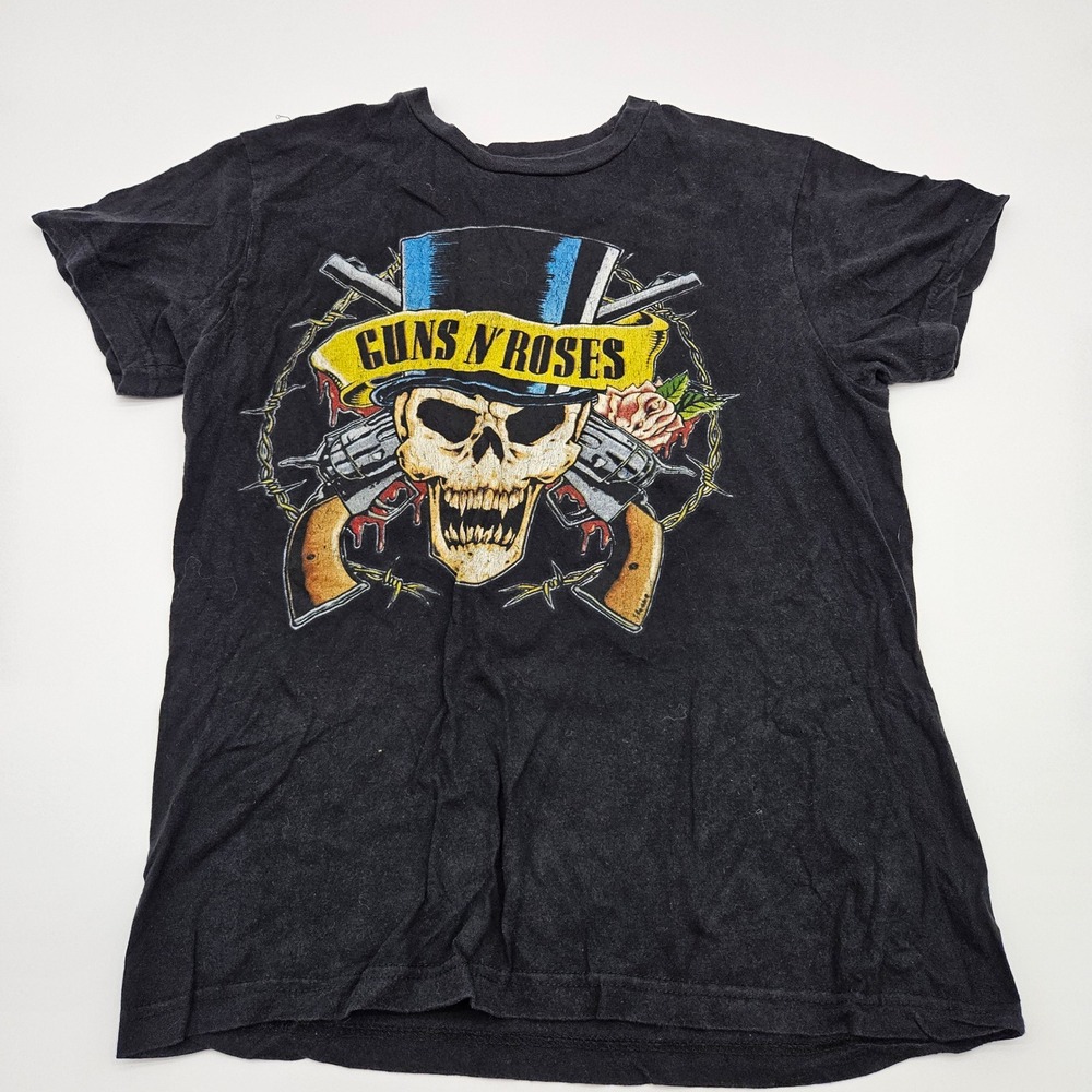 Guns N‎ Roses Skull Guns Roses Band T Shirt Black Bravado Men's Size S